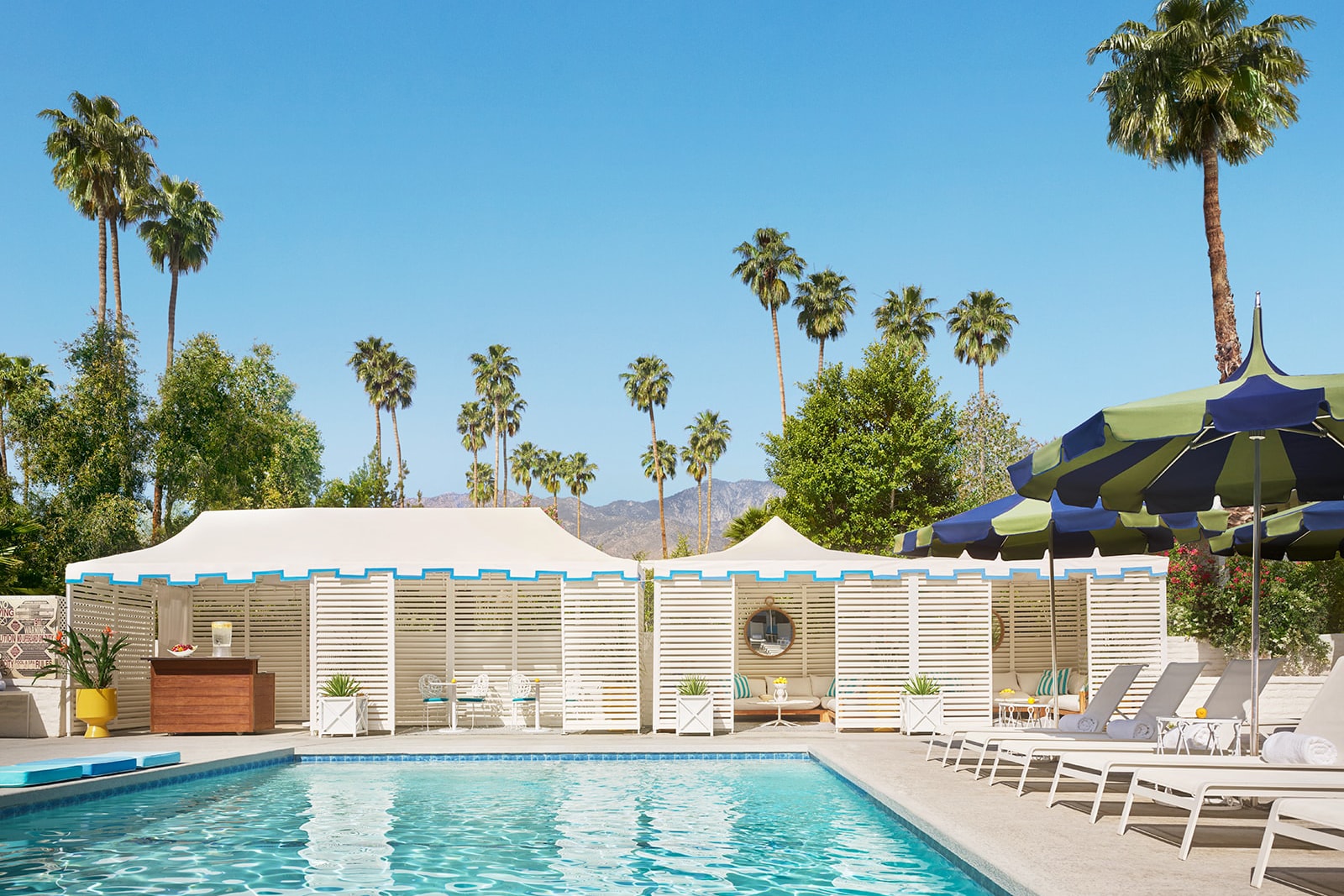 Parker Palm Springs Pool Setting on Sunny Day